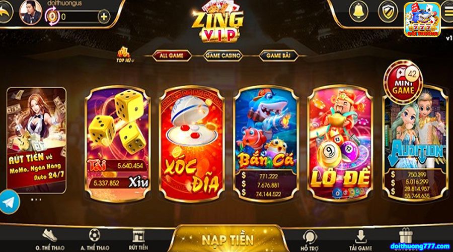 cổng game zing vip