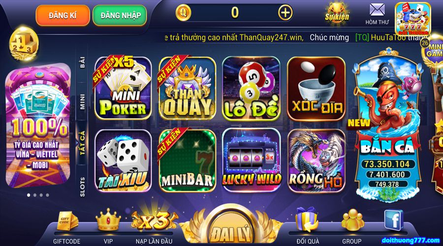 Cổng game thanquay247.win